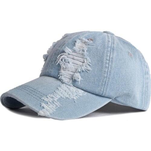 Fibonacci Fashion Denim Cap Summer Outdoor Casual Visor Hat Trend Hole Baseball Caps Hip Hop Sport Hats Sunshade Sun Hat