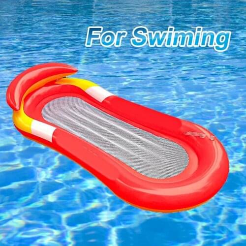 Inflatable Floating Row Pool Float Raft Summer Swimming Pool Lounger Sleeping Cushion Air Bed Water Hammock for Adults Kids
