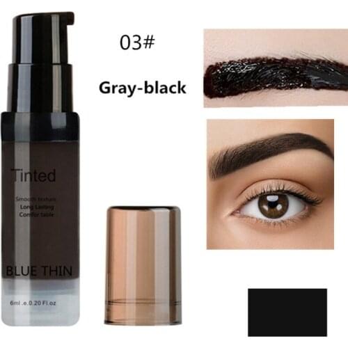 Natural Eyebrow Tattoo Gel Black Gray Red Wine Tattoo Brow Gel Tint Waterproof Peel Off Eyebrow Enhancers Dye Eyebrow TSLM1