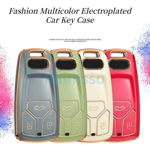 New Fashion Tpu Car Key Cover Case Shell for Audi A6 A5 Q7 S4 S5 A4 B9 Q7 A4L 4m TT TTS RS 8S 2016 2017 2018 Accessories