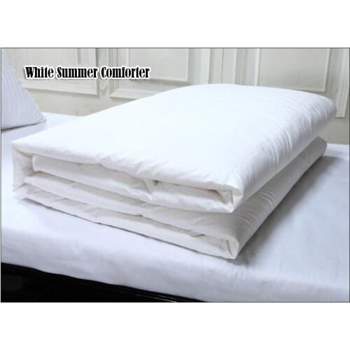 100%White Goose Down Comforter Duvet dekbed Summer Doona Quilted Blanket king queen twin full Quilt Cotton capa edredons inverno