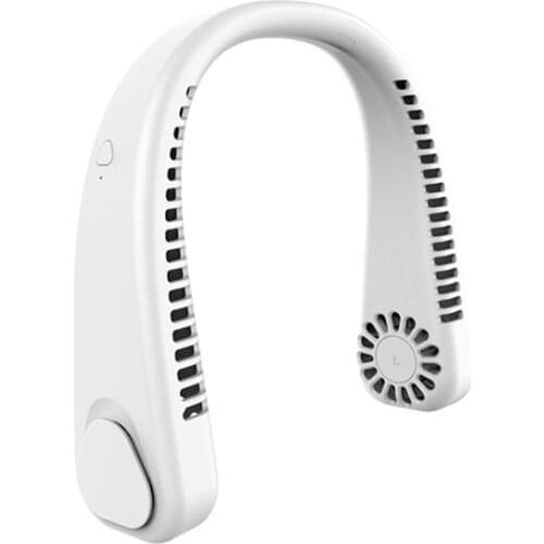Portable Neck Fan Hands Free Bladeless Neck Fan Cooling Hanging Fan Headphone Design Neck Air Conditioner