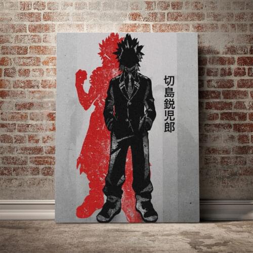 My Hero Academia Eijiro Kirishima Poster Canvas Wall Art Decoration prints for living Kid Children room Home bedroom decor