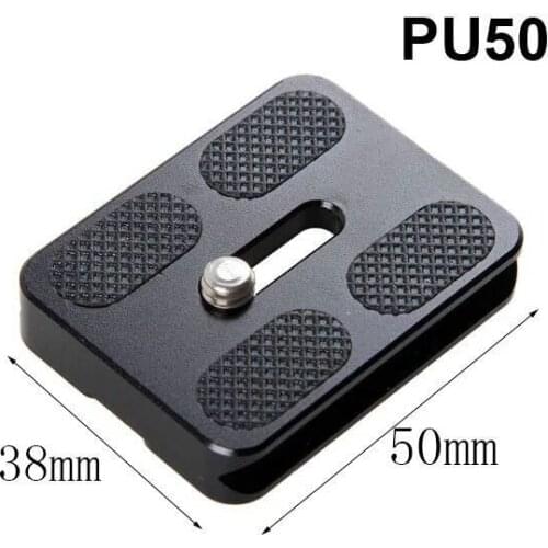 2 PCS PU50 PU-50 Camera Tripod Quick Release Plate Metal for B-0 J-0 Q1 Fast loading plate