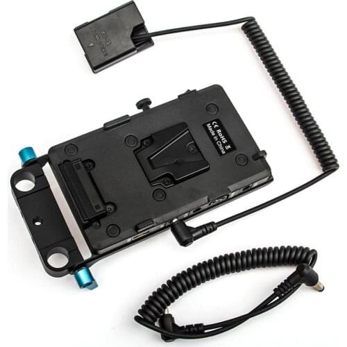 FOTGA Power Supply Systerm V Mount Battery Plate Adapter Couple with EN-EL14 for Broadcast SLR HD camera
