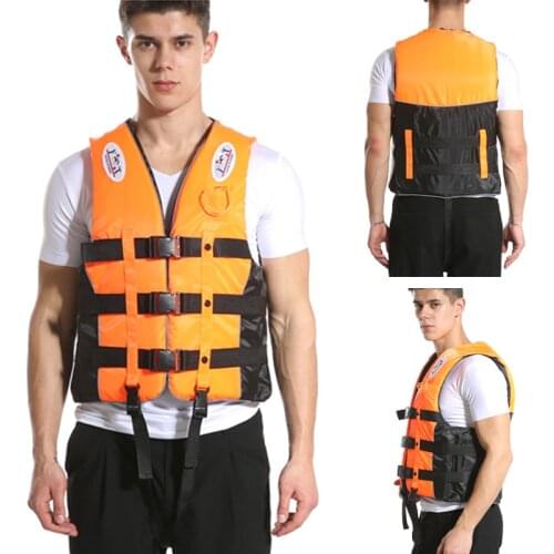 Universal Outdoor Swimming Boating Surfing Skiing Driving Vest Survival Suit Polyester Life Jacket for Adult Children with Pipe