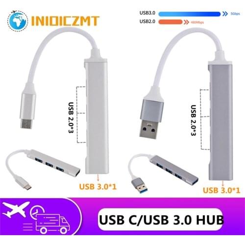 USB C HUB 3.0 Type C 3.1 4 Port Multi Splitter Adapter OTG For Lenovo Xiaomi Macbook Pro 13 15 Air Pro PC USB 3.0 HUB Adapter