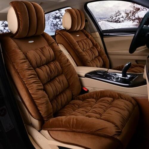 3D Fully Enclosed Short Plush Seat Cover Thermal Non-Slip Cushion For Toyota Camry 40 Corolla RAV4 Verso FJ Land Cruiser LC 200