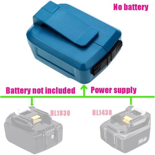 ADP05 Charger USB Power Connector for Makita 18V 14.4V Battery BL1830 BL1430 2Ah 3Ah 4.5Ah 5Ah 6Ah USB Device Charging Adapter