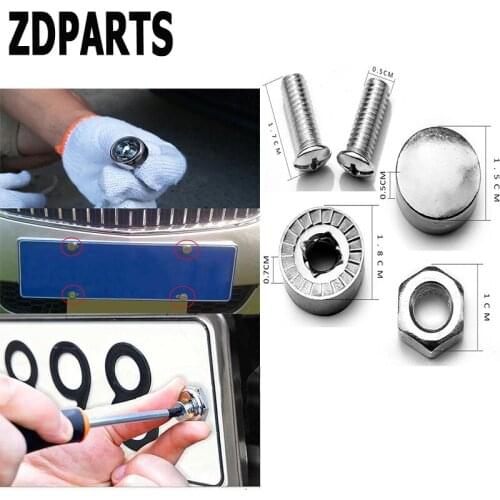 ZDPARTS 16X Car Styling License Plate Nuts Bolts Screw Cover For BMW E46 E39 E60 E90 E36 F30 F10 X5 E53 E34 E30 Mini Cooper Lada