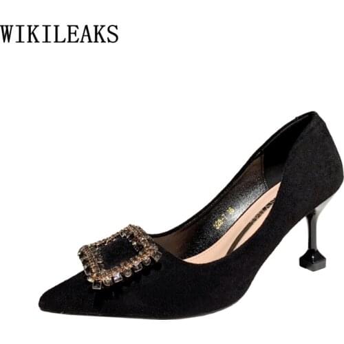 Shoes for Women 2021 High Heels Black Shoes for Women Slip on Shoes for Women Blue Heels Woman Pumps Zapatos De Mujer Plataforma
