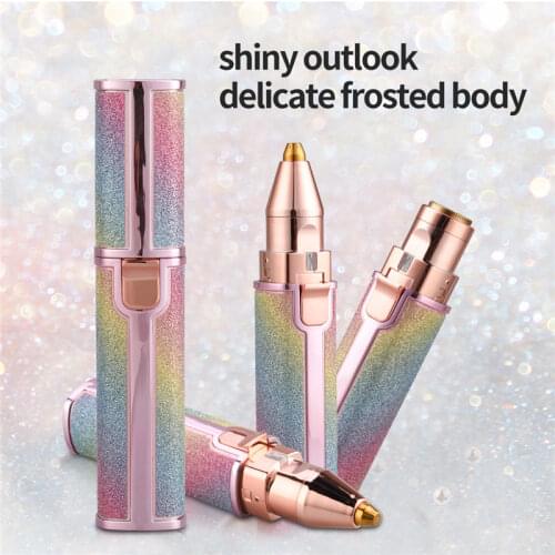 Ladies Portable Facial and Body Epilator 2 In 1 Mini Razor Electric Eyebrow Trimmer Makeup Painless Eyebrow Epilator