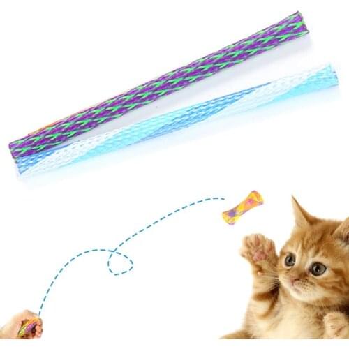 2Pcs/Set Funny Cat Toys Creative Nylon Cat Interactive Toy Cat Chew Toy For Christmas Pet Supplies Cat Favors Random Color