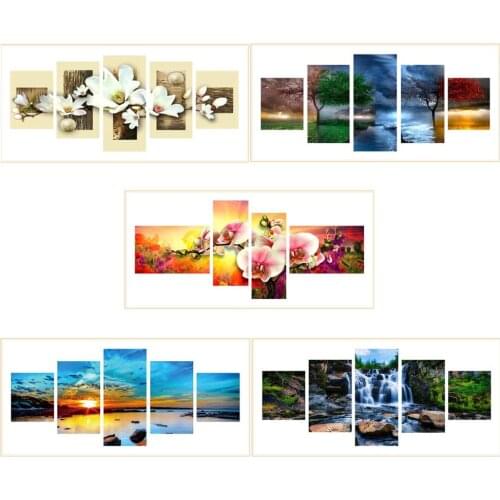 5D DIY full diamond landscape multi-picture cross stitch diamond embroidery mosaic diamond home decoration
