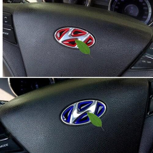 Car Styling Steering Wheel Front Rear Emblem Badge Logo Sticker Decal For Sonata yf 8 2011-2014 Car Stickers
