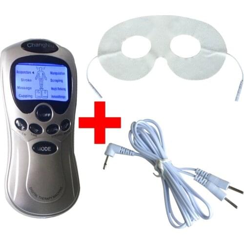 TENS Unit Electric Muscle Stimulator Acupuncture Pulse Massage Machine Single Input With A Conductive Eye Mask For Pain Reliefe