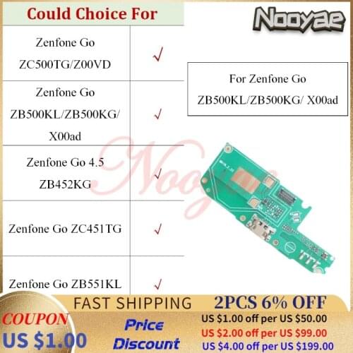 For Asus Zenfone Go ZB452KG ZC451TG ZC500TG ZB500KL X00AD USB Dock Charging Port Charger Microphone Flex Cable +Track