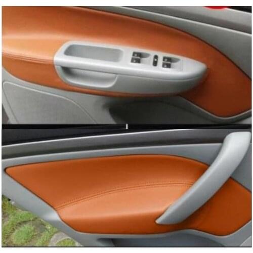 For Skoda Octavia 2006 2007 2008 2009 2010 211 212 213 2014 Car Protective Interior Door Panel Armrest Microfibre Leather Cover