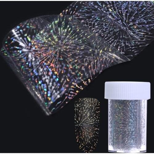 Nail Foil Fireworks Laser Stars Colorful Nail Art Transfer Sticker Shining DIY Nail Art Decoration idea nail Tool