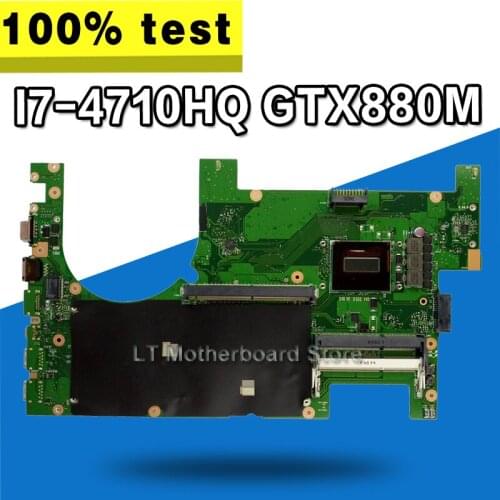 G750JZA motherboard 2D REV 2.0 I7-4710HQ CPU Support GTX880M 4GB For Asus G750JZ G750J laptop motherboar 100% test shipping