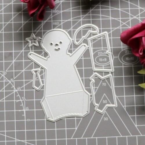 Boy Tie Five-pointed Star DIY Metal Embossing Cutting Dies Stencil Craft Cards Album Scrapbooking Dies