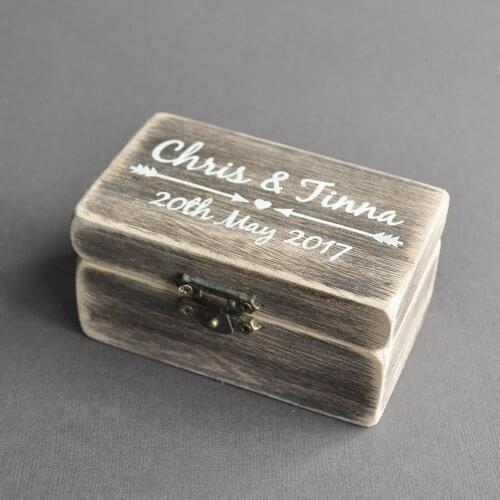 Custom Wedding Ring Box,Engrave Name & Date Wedding Ring Bearer Box,Ring box for Anniversay Gift,Wedding Gfit Engagement Gift
