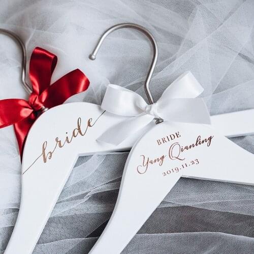 Personalized Custom Bride Wedding Dress Bridesmaid Hangers Personalized Bride And Groom Dress Hangers Wedding Hangers With Names