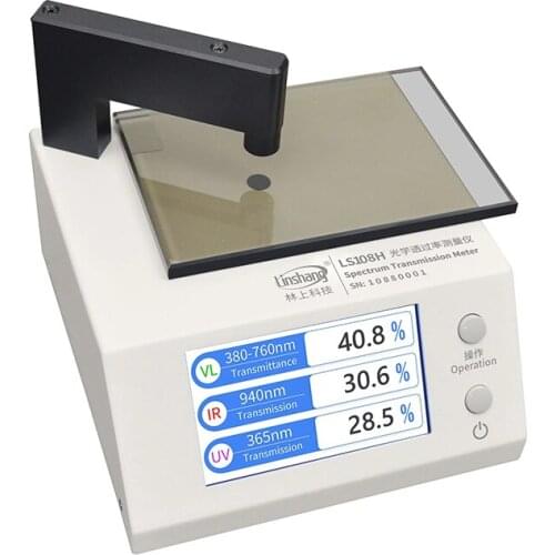 LS108H New Upgrade Spectrum Transmission Transmittance Meter for Tinted Window Film Glass with 365nm UV 940nm IR 550nm VL