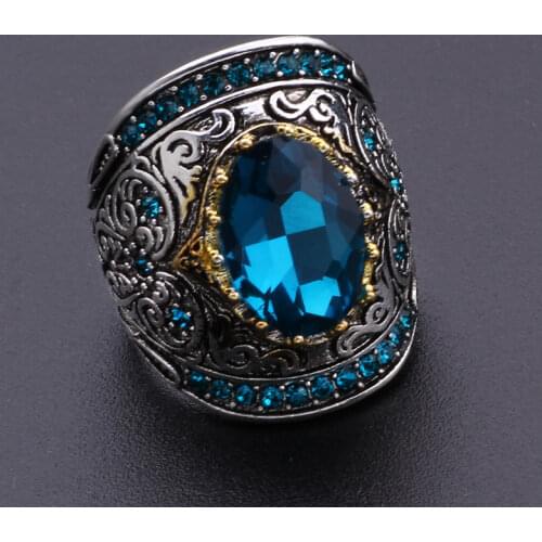 Topaz separation ring 18K gold plated engagement rings