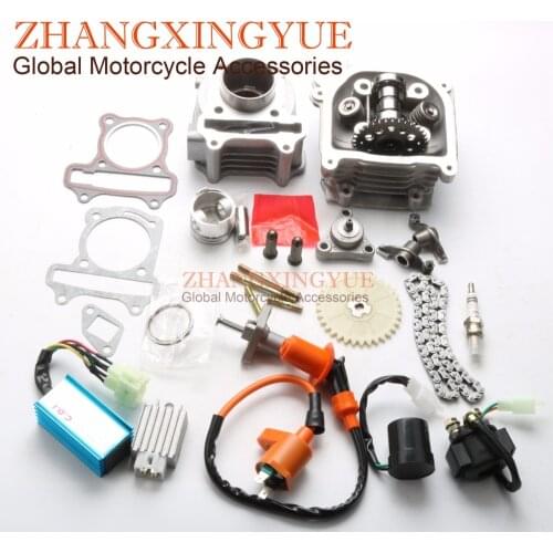 60cc NON-EGR Big Bore Kit 9 Hole Cam & Rocker & Performance AC CDI for Kymco Agility 50cc Symply 50cc GY6 50cc 139QMB 44mm 4T