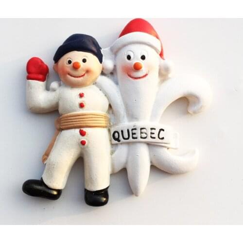 North America, Canada, Quebec Creative Tourism Commemorative Decoration Crafts Clown Snowman Magnetic Fridge Magnet