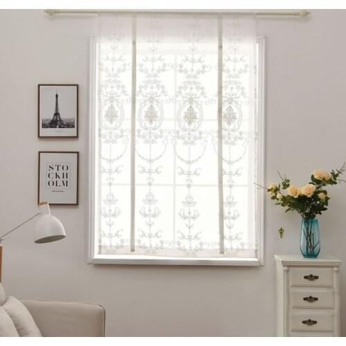 Lanke European Palace Window Screening,tulle Short Curtains for Living Room Bedroom Kitchen, Printing Drapes Decor 12 Sizes
