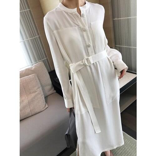 Summer Dress Rushed Vestidos Mujer Zanzea Womens Shirt Dress Ladies Long Sleeve Stand Collar Office 2019 New Party Large Size