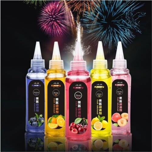 Water-based Lubricant Blueberry/cherry/peach/orange/lemon Anal Sex Gel Excitement Edible Oral Sexual Vaginal Sex Lubricant 150mL