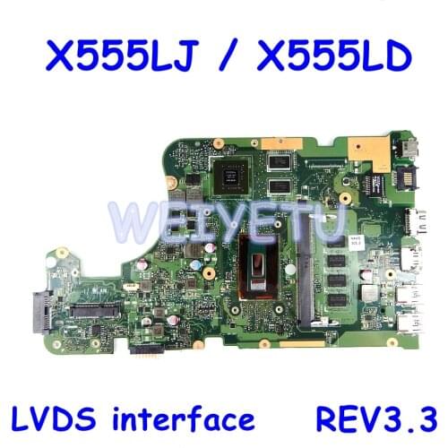 X555LJ LVDS interface 4G RAM Motherboard REV3.3 For ASUS X555LJ X555LD X555L A555L K555L F555L Laptop Mainboard Tested Working