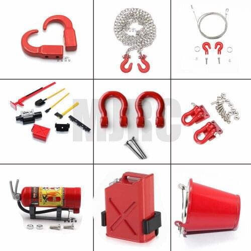 RC Tow Trailer Chain Hook Shackles Mini Fuel Tank Oil Drum For1/10 Crawler Car CC01 D110 TF2 Traxxas TRX4 TRX-4 Axial SCX10 D90