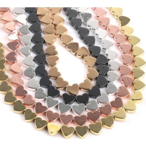 Fashion 67pcs/str Black gallstone heart shaped beads For DIY Bracelet Necklace Jewelry Making Accessories