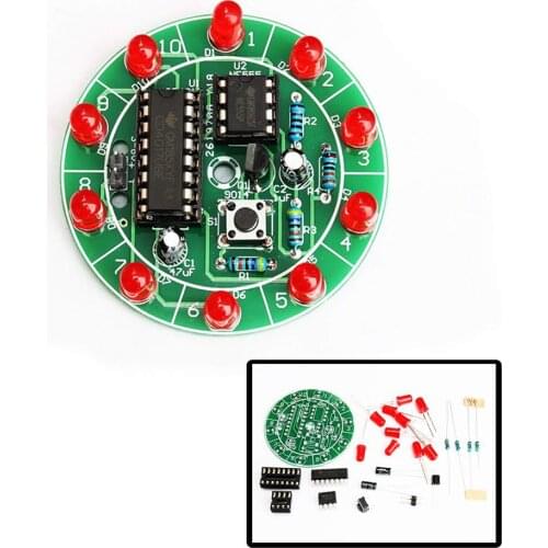 Diy electronic kit set Electronic lucky turntable Water lamp lottery Diy assembly small production competition Welding practice