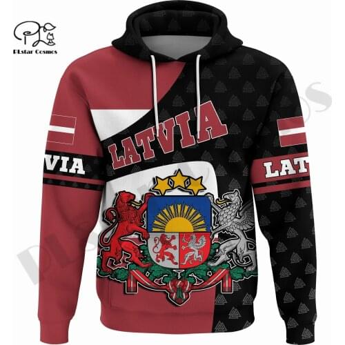 PLstar Cosmos 3DPrint Newest Latvia Country Flag Unique Men/Women Premium Hrajuku Casual Streetwear Hoodies/Zip/Sweatshirt W-6