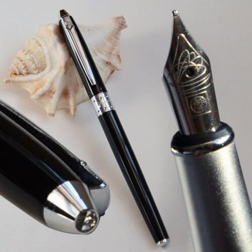PICASSO 605 FOUNTAIN PEN FINE NIB BLACK BLUE WHITE AND SILVER 3 COLORS CAN CHOOSE BOX OR NOT OFFICE BUSINESS BEST GIFT