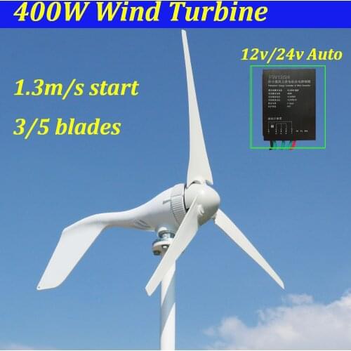 Sales 400w wind power generator three phase AC 12v 24v 48v wind turbine with controller Ship from Spain or China