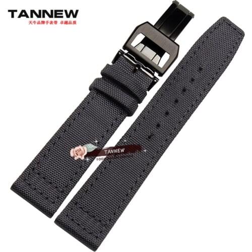 20mm 21mm 22mm Portugal durable nylon canvas strap mens strap black green silver black rose gold clasp deployment