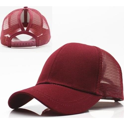 Seioum 2018 New Arrivals Ponytail Hair Baseball Cap Women Messy Bun Baseball summer Hat Snapback grid Moms hat