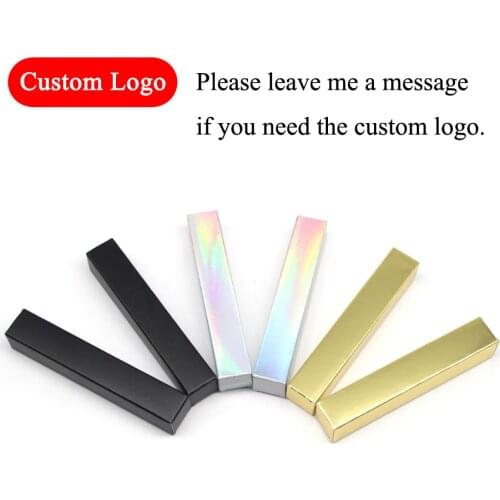 Lip Gloss Packaging Boxes Empty Paper Customizable Logo Black/Holographic/Gold 12*2*2cm Lipstick Blank Storage Wrapping Box