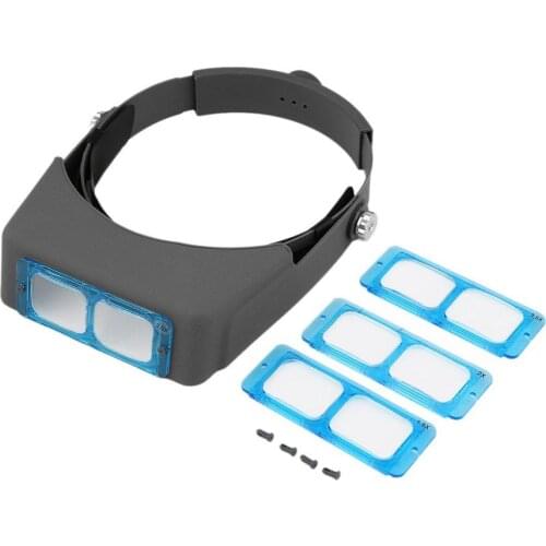 1.5x 2x 2.5x 3.5x Helmet Double Lens Head Wearing Magnifier Eye Loupe Watchmaker Repair Third Hand Helmet Magnifying Glasses