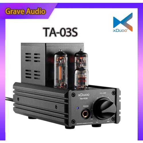 XDUOO TA-03S Headphone Amplifier XMOS U8 USB DAC Tube Desktop Headphone Amplifier 32Bit/192KHZ Native DSD128 CS4398*2