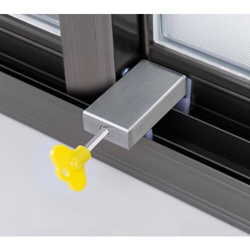 Locks on Windows Adjustable Security Door Latch Mobile Window Insurance Lock Anti-theft Protection Lock Window Stoppers