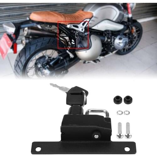 Motorcycle Helmet Lock Motorcycle Left Side Alloy Helmet Lock Mount Hook Universal for BMW R Nine T Models 2017-2018