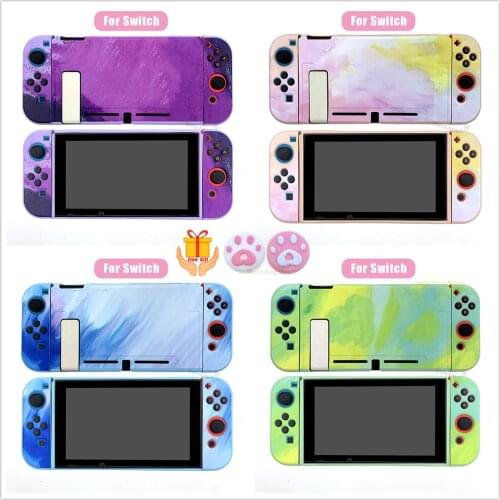 6 Colors Protective Shell for Nintendo Switch TPU Soft Case Watercolor Joycons Cover for Swtich Console Accessories