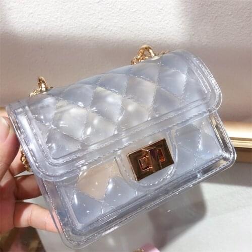 Jelly Handbags Womens Shoulder Bag PVC Mini Crossbody Bags for Girl 2021 Small Clutch Purse Clear Transparent Messenger Bag Sac